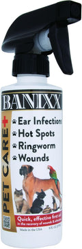 Banixx antimicrobial pet spray front view bottle packaging