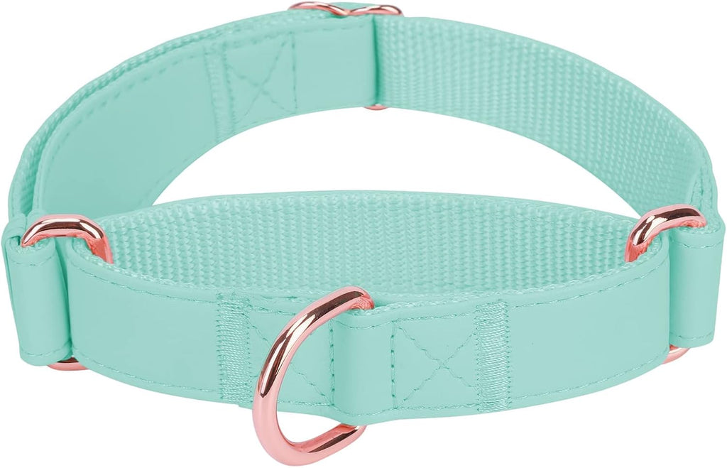 Soft Leather Martingale Dog Collar - Adjustable Rose Gold Limited Slip Collars [Easy to Clean], Stylish Durable Heavy Duty Nylon No Pull Training Collar for Small Medium Large Dogs M Purple - Image 15