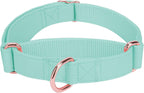Soft Leather Martingale Dog Collar - Adjustable Rose Gold Limited Slip Collars [Easy to Clean], Stylish Durable Heavy Duty Nylon No Pull Training Collar for Small Medium Large Dogs M Purple - Image 15