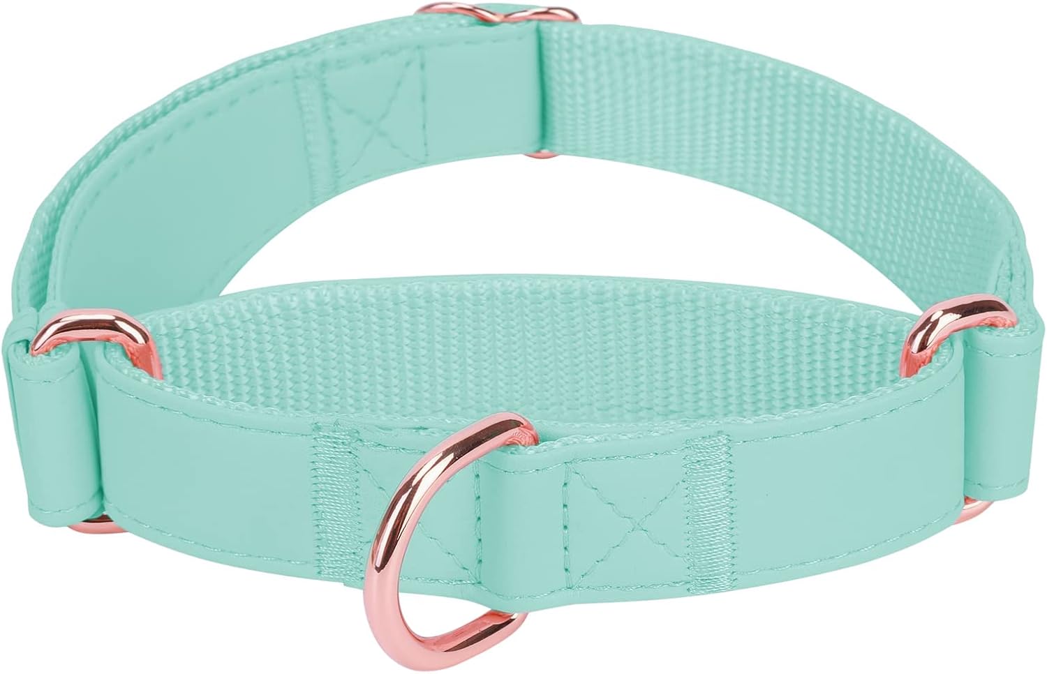 Soft Leather Martingale Dog Collar - Adjustable Rose Gold Limited Slip Collars [Easy to Clean], Stylish Durable Heavy Duty Nylon No Pull Training Collar for Small Medium Large Dogs M Purple - Image 15