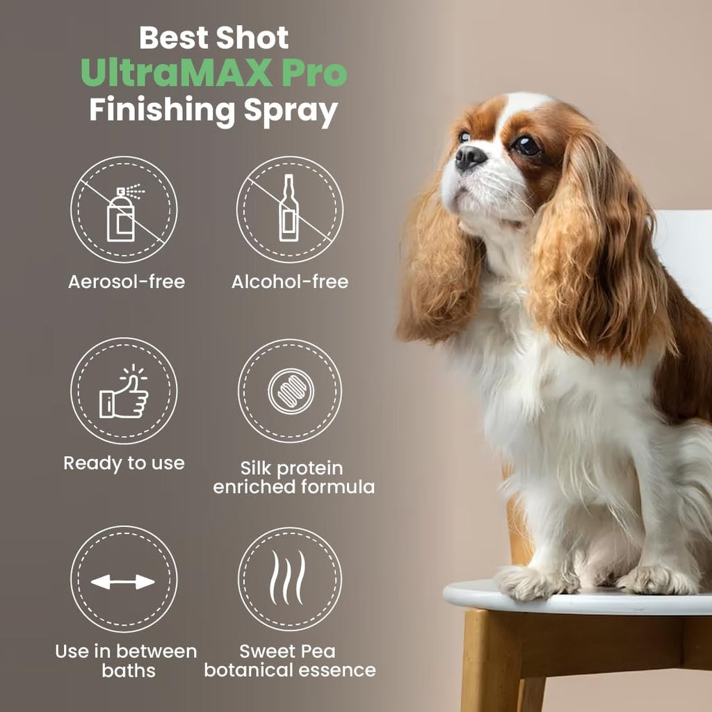Professional dog grooming spray for detangling mats and knots