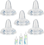 LSAUVWN sippy nipple front view showing the soft silicone transition spout design.