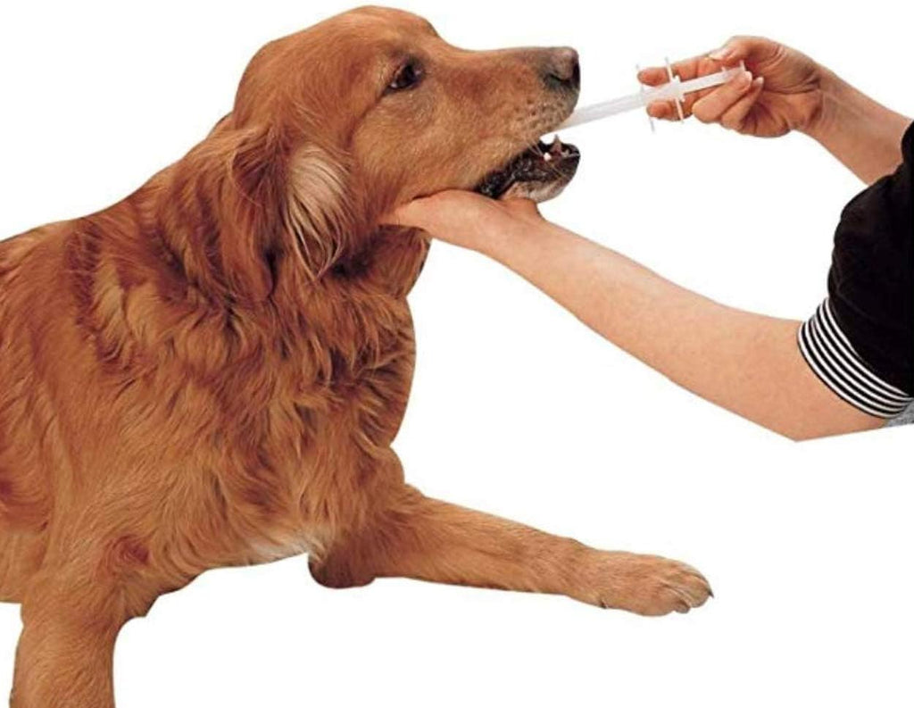 Two pieces of DS. DISTINCTIVE STYLE large dog pill dispenser on plain background