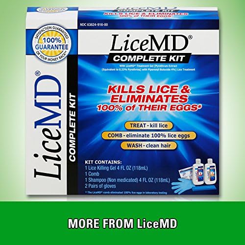 LiceMD 100 percent effective lice and egg removal kit with instructions