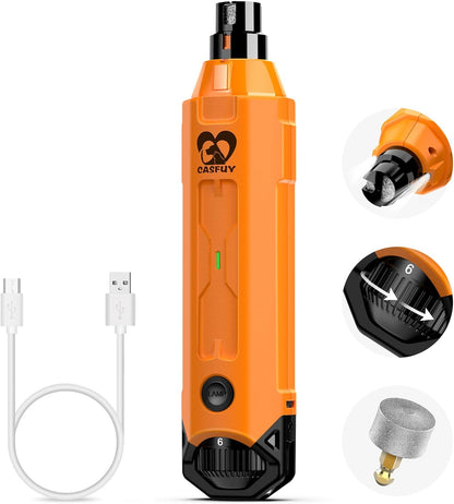 Safe painless dog nail smoothing with Casfuy electric tool