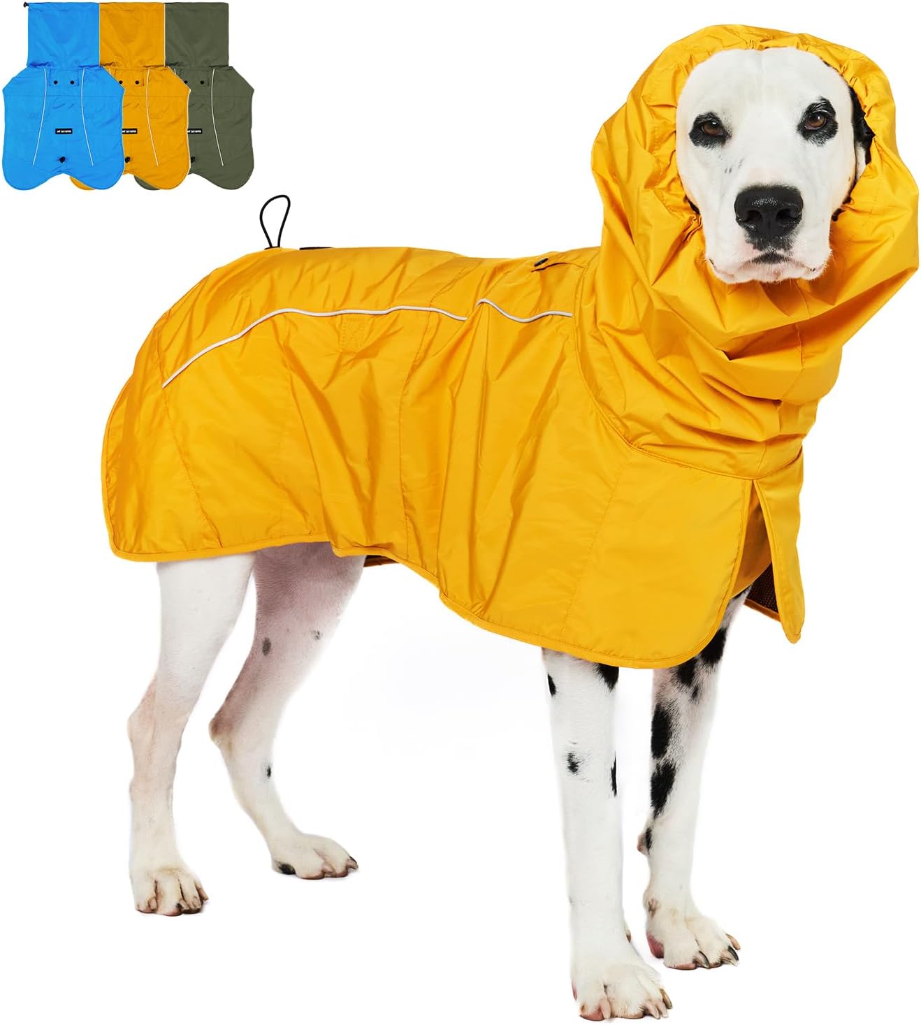 Tuff Pupper Waterproof Dog Raincoat | Full-Body Windproof Rain Jacket for Dogs | Reflective Strips | Breathable Mesh Lining | Adjustable Fit | Leash Port | Small Medium Large XL XXL Dogs (Blue, XS) - Image 14