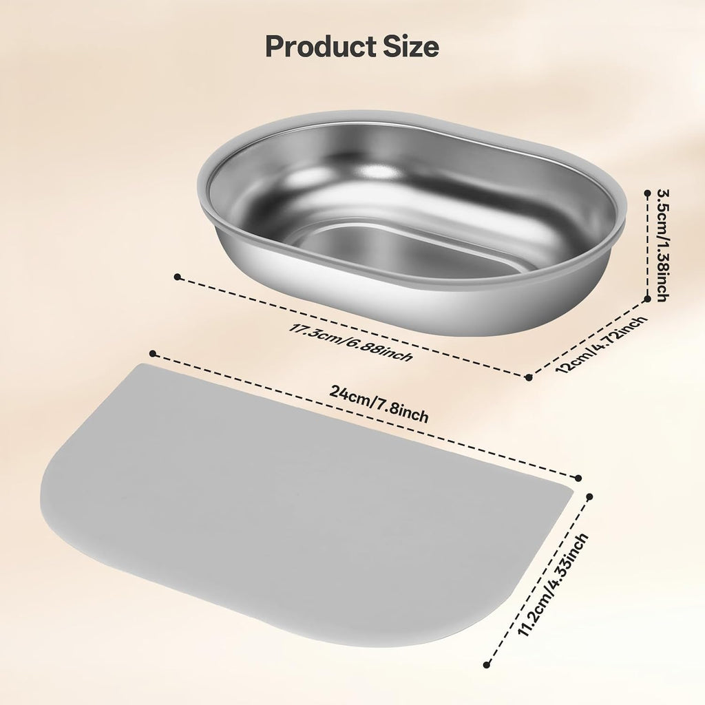 Authentic Redoso imported pet feeder accessories kit with bowls and non slip mat