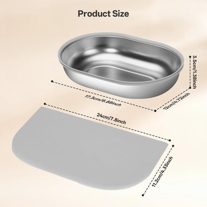 Authentic Redoso imported pet feeder accessories kit with bowls and non slip mat