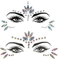 Wuios mermaid face gems rhinestone stickers front view