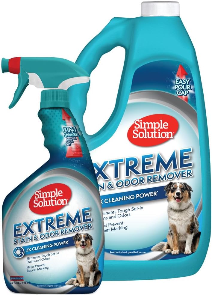 Simple Solution Extreme Pet Stain and Odor Eliminator Spray, Pee Stain Remover, Enzyme Cleaner, 3X Pro-Bacteria Cleaning Power, Dog Odor Remover, 32 oz - Image 10