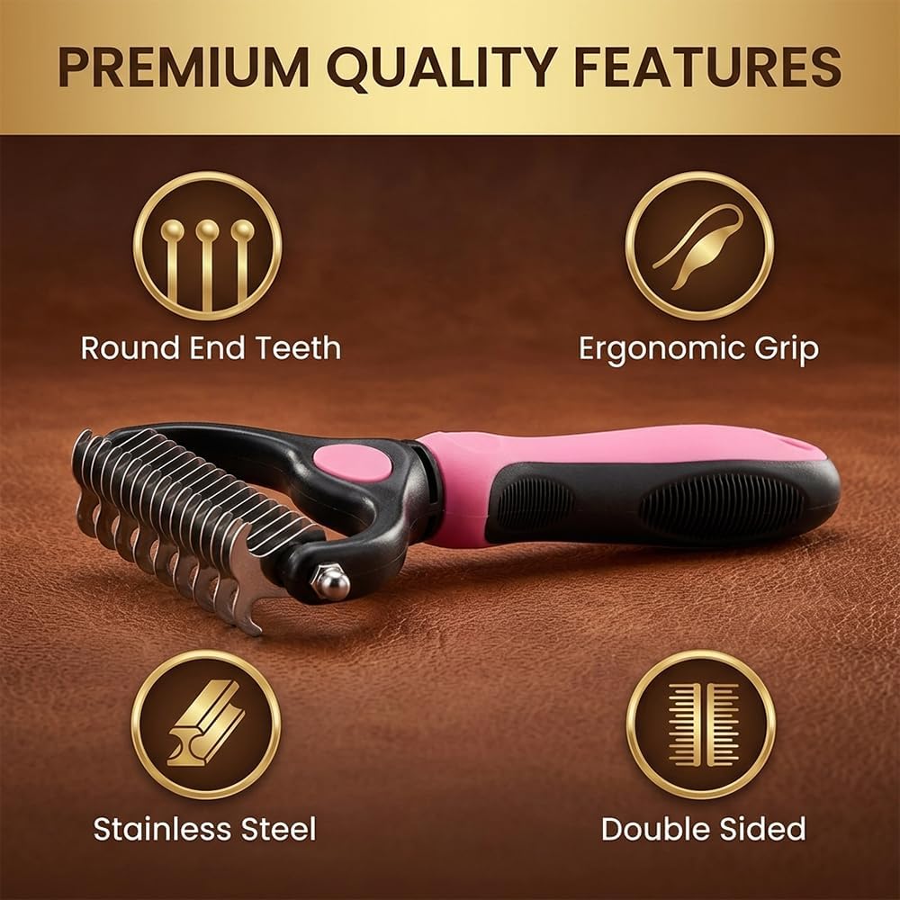 Close up of SakerPlus stainless steel dematting teeth