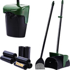 ienjoyed Pooper Scooper Large Swivel Bin & Rake with 160 Waste Bags,Heavy Duty Dog Pooper Scooper with Bag Attachment for Dogs, Long Handle Poop Scooper with Lid for Yard, Grass, Gravel(Green) - Image 9