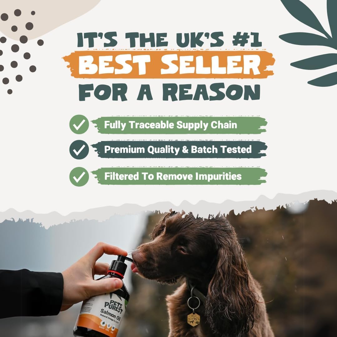 Authentic USA imported Pets Purest salmon oil for pet coat health