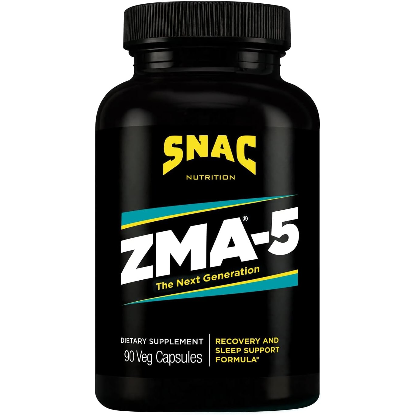 SNAC ZMA-5 90 capsules bottle front view for nighttime recovery