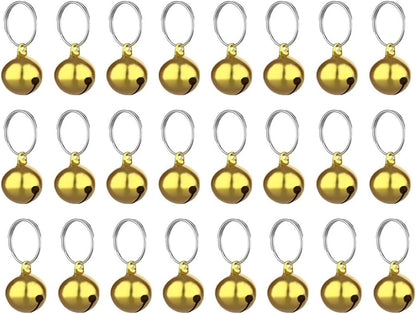 SKYPIA Round Dog Bells Dog Charm Bells Pet Pendant, 3 PCS Anti-Lost Training Bells for Collars, Suitable for Pet Pendant Accessories 1/2-Inch Gold - Image 9