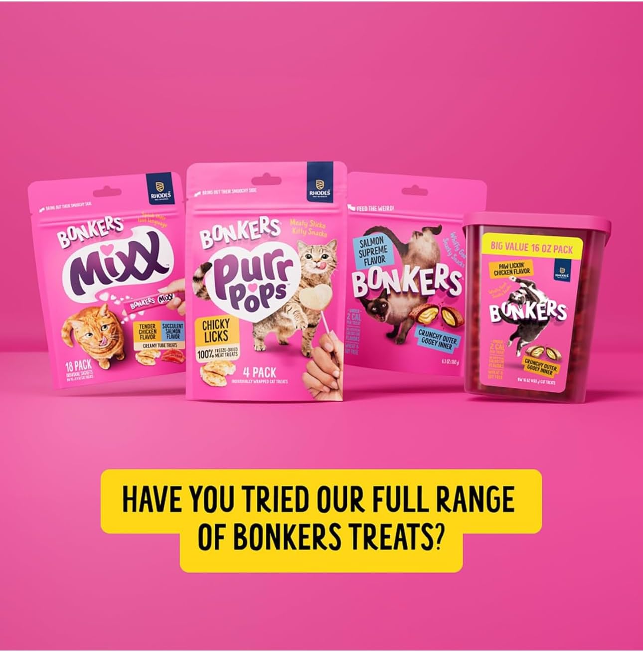 Bonkers Purrpops interactive training treats nutritional info view