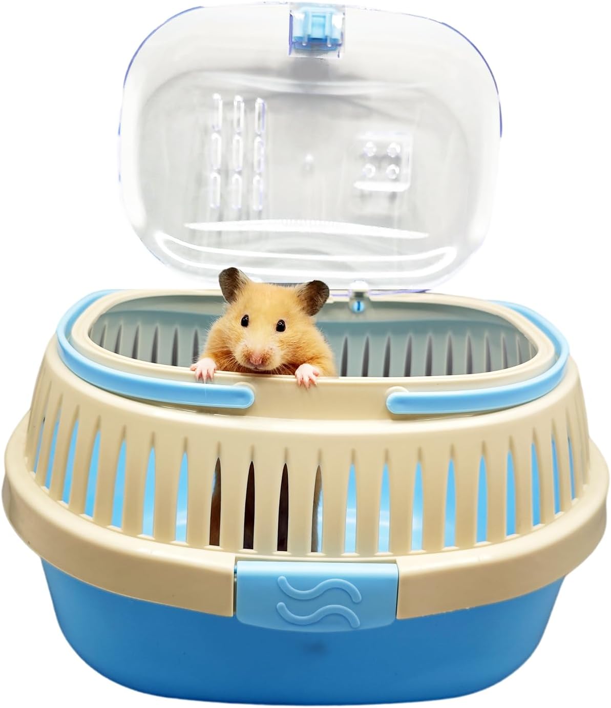 Hamster Carrier Guinea Pig Carrier 13 X 11 X 8 In Portable Hamster Travel Cage with Ventilation Holes Outdoor Small Animal Carrier for Rat Gerbils Rabbit Hedgehog Squirrel Mouse Sugar Glider - Image 1