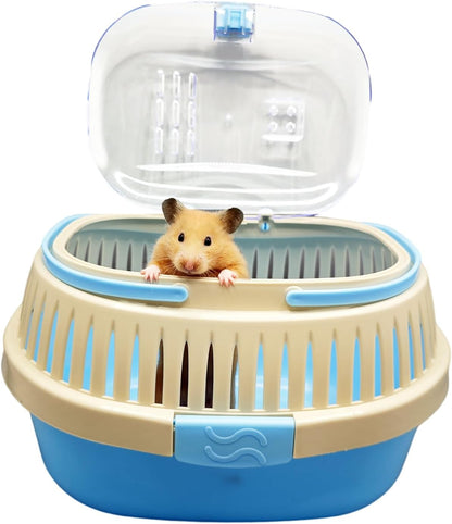 Hamster Carrier Guinea Pig Carrier 13 X 11 X 8 In Portable Hamster Travel Cage with Ventilation Holes Outdoor Small Animal Carrier for Rat Gerbils Rabbit Hedgehog Squirrel Mouse Sugar Glider - Image 1