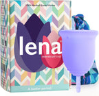 Lena Menstrual Cup Original Large Purple front view medical grade silicone