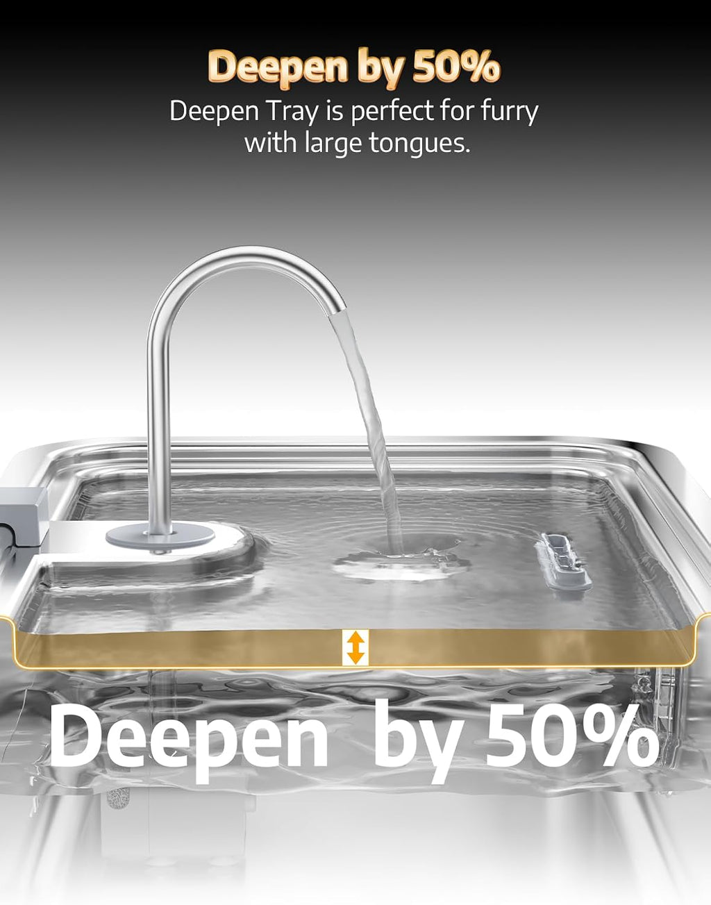 Stainless steel basin of Mailofy large dog water bowl