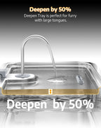 Stainless steel basin of Mailofy large dog water bowl