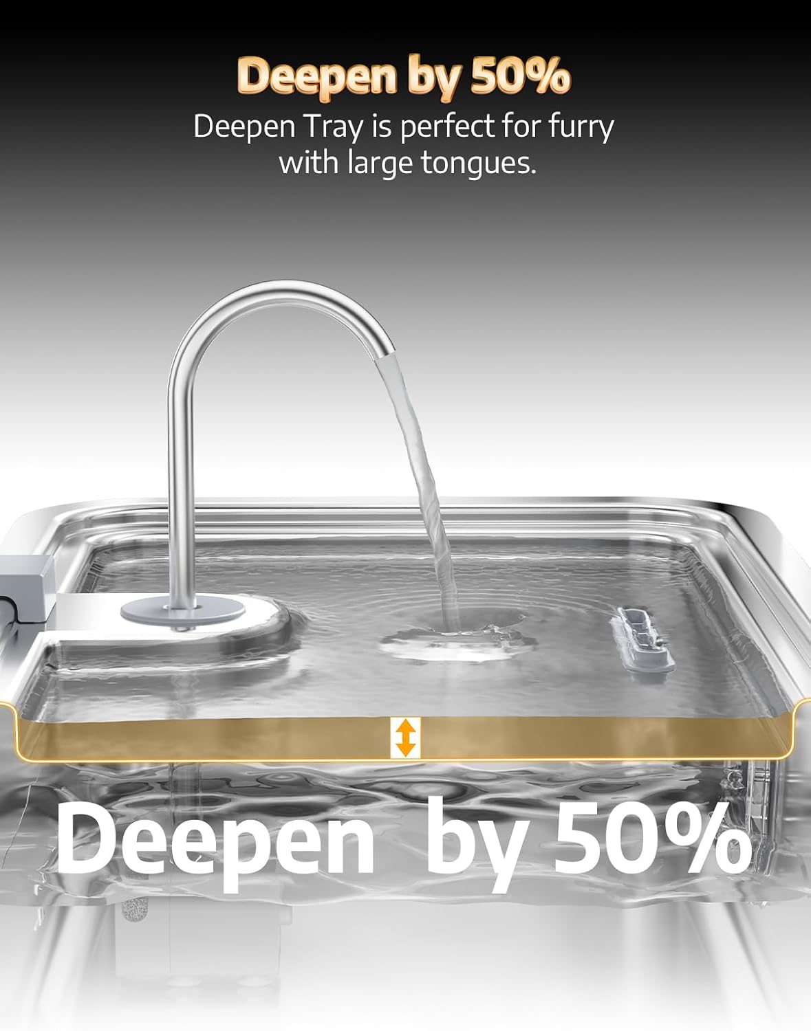 Stainless steel basin of Mailofy large dog water bowl