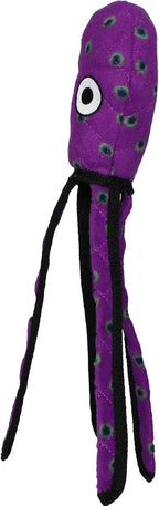 Tuffy purple squid dog toy front view