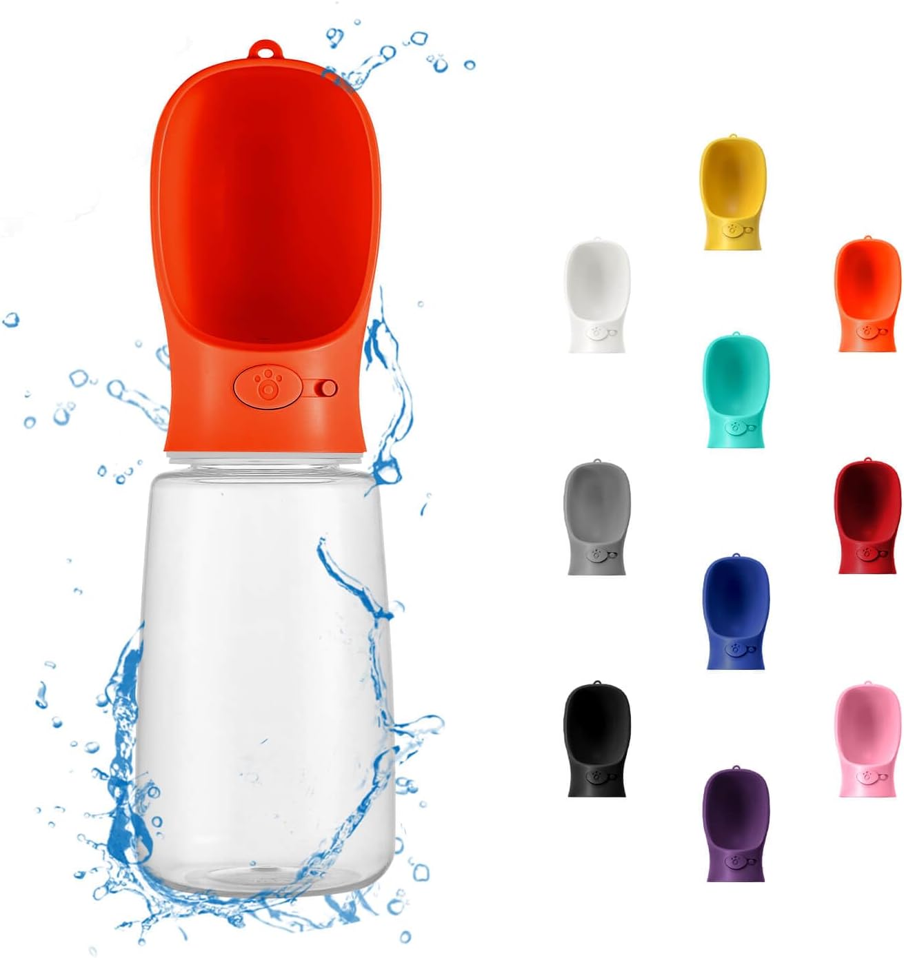 WePet Portable Dog Water Bottle, 19 OZ, Leak Proof Puppy Water Dispenser with Drinking Feeder for Pets Outdoor Walking, Hiking, Travel, Food Grade Plastic - Image 13