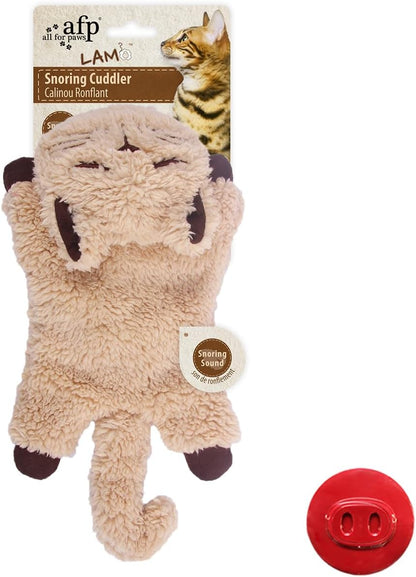 All For Paws touch activated vibration cat toy demonstrating its lightweight and portable size for travel.