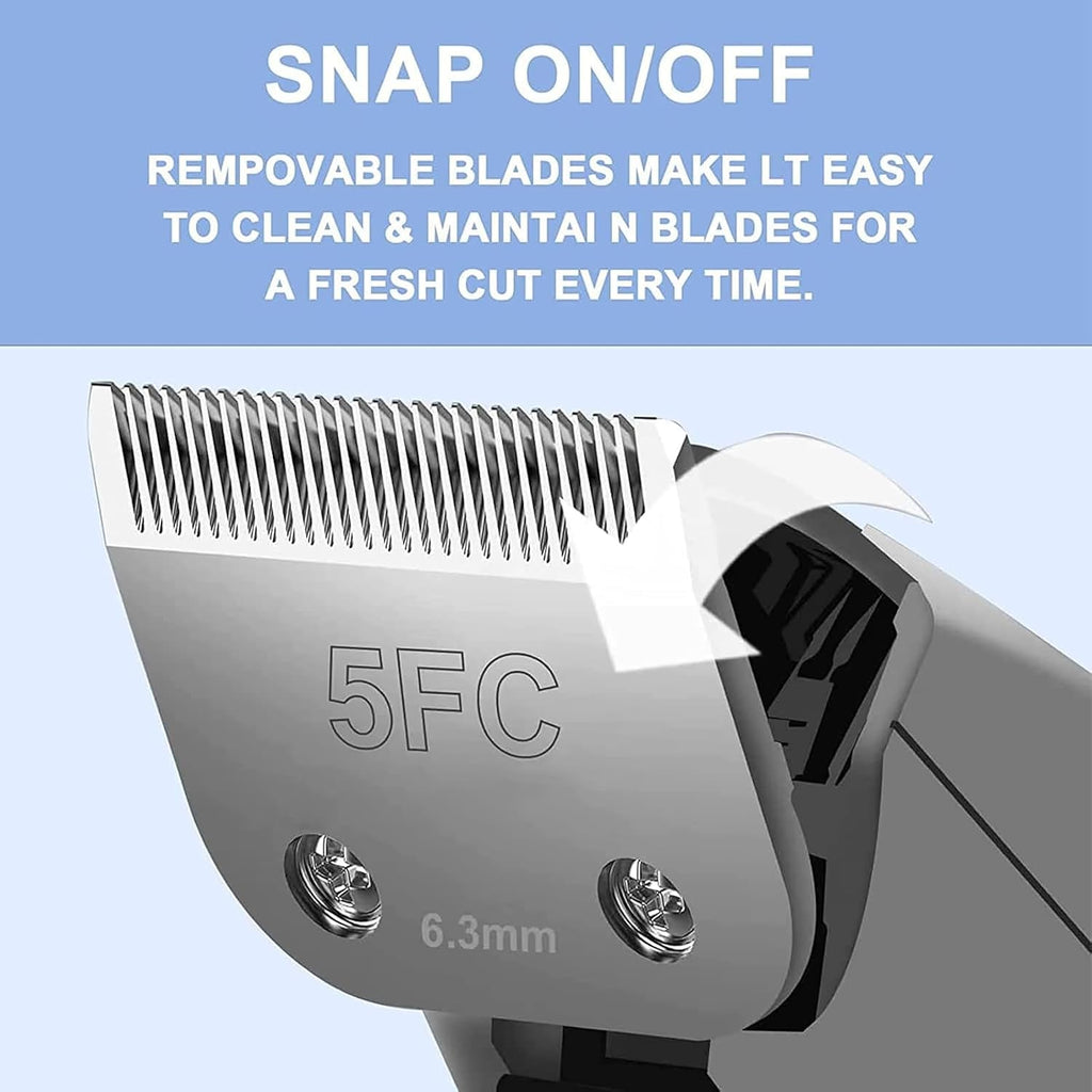 Audoc professional dog grooming replacement blades display set close up