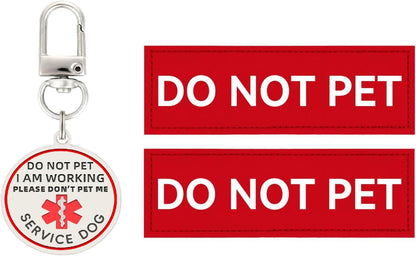 Service Dog Patches 2Pcs, Servcie Dog ID Tag Easily Attach to Collar, Harness, Vest (Medium- 1.18 x 4.33) - Image 11