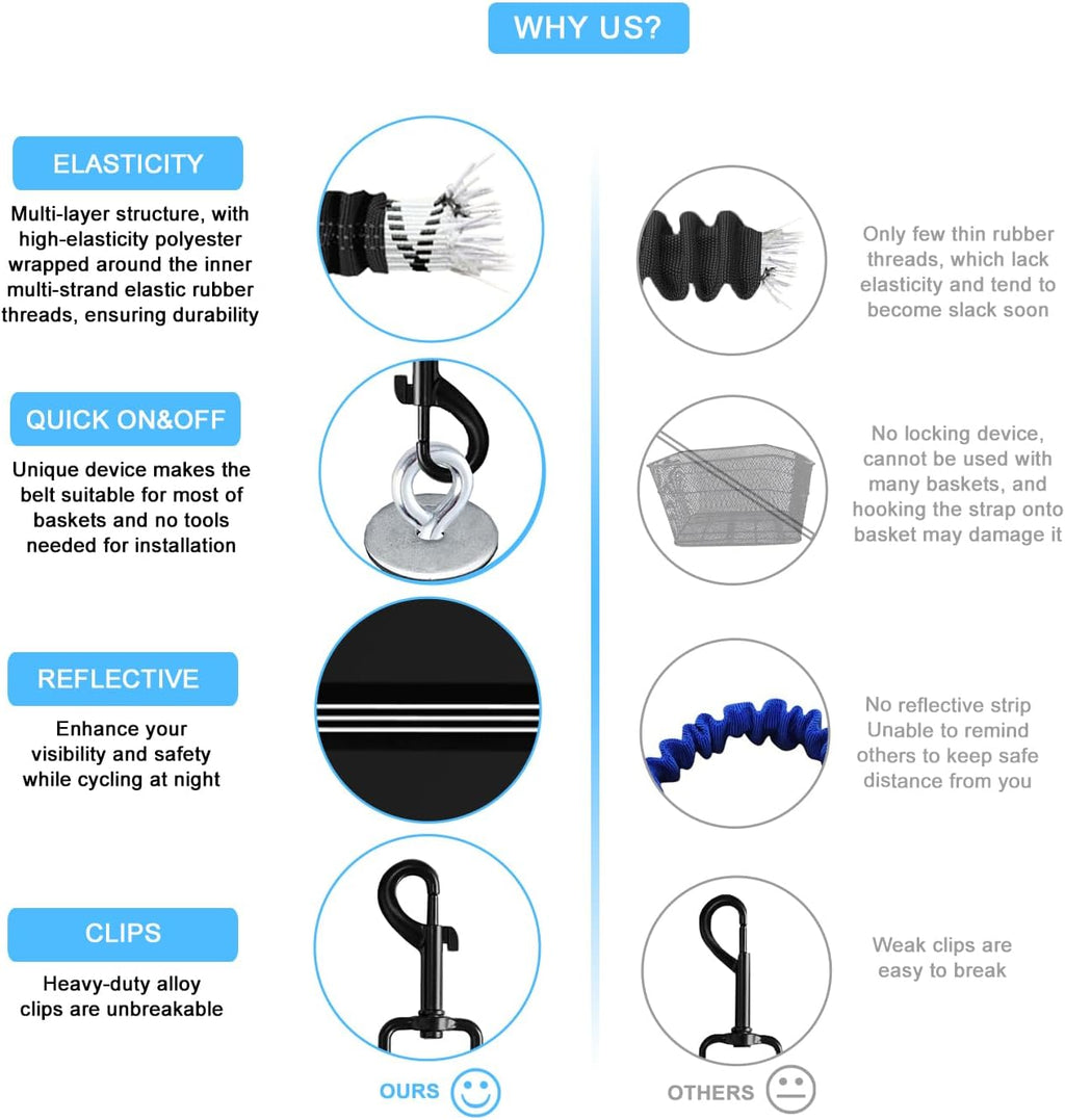 Mattisam retractable bike seat belt extended to 18.8 inches