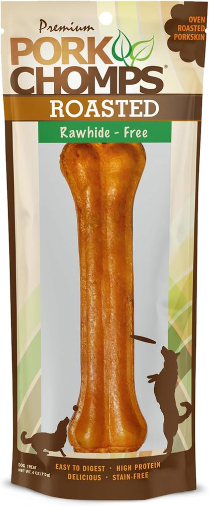 Pork Chomps Roasted Pressed Pork Skin Dog Chews, 4.5-inch Bone, 2 Count - Image 10