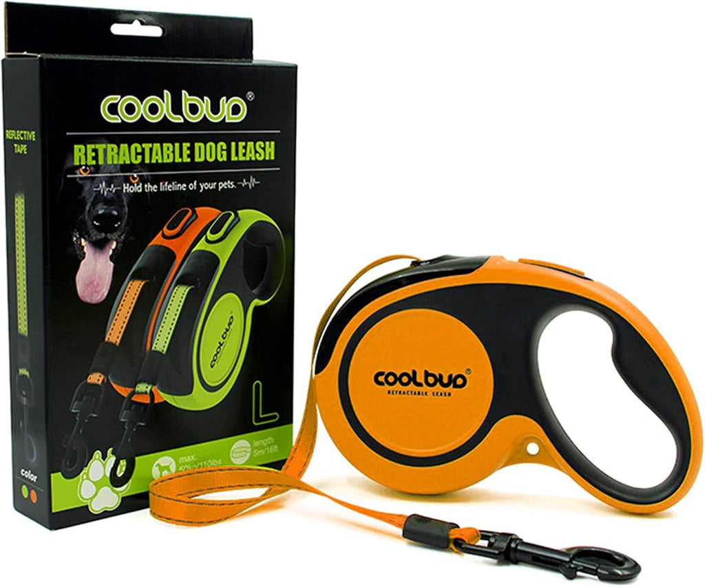 Joypaws retractable leash box packaging showing features