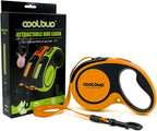 Joypaws retractable leash box packaging showing features