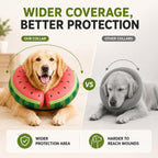 Soft donut pet e collar alternative in watermelon print design