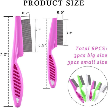 Stainless steel teeth on Hekoujiub grooming comb