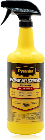 Pyranha Wipe N Spray packaging layout and branding