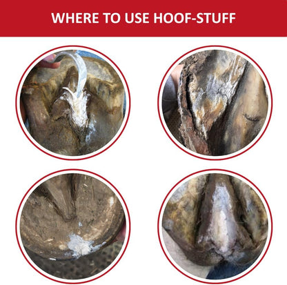 Red Horse Products Hoof-Stuff honey and zinc oxide formula for horse hoof protection.