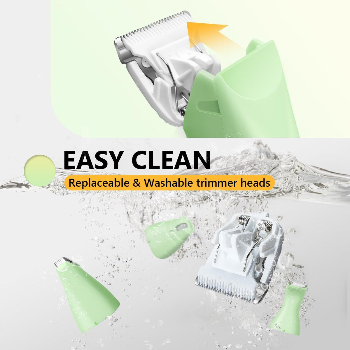 Storage bag and guide combs included with the authentic imported pet grooming kit.
