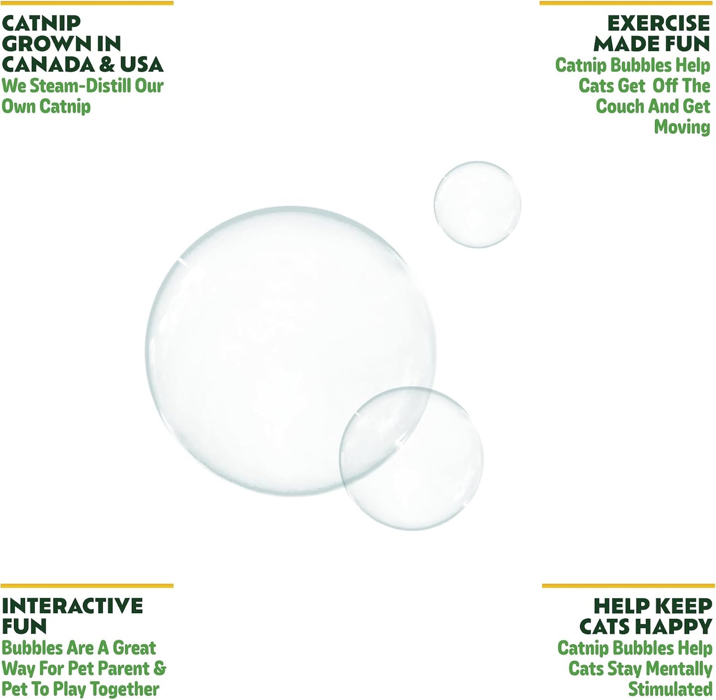 Kitty Ka Zoom high potency catnip bubbles bottle with premium steam distilled catnip oil label