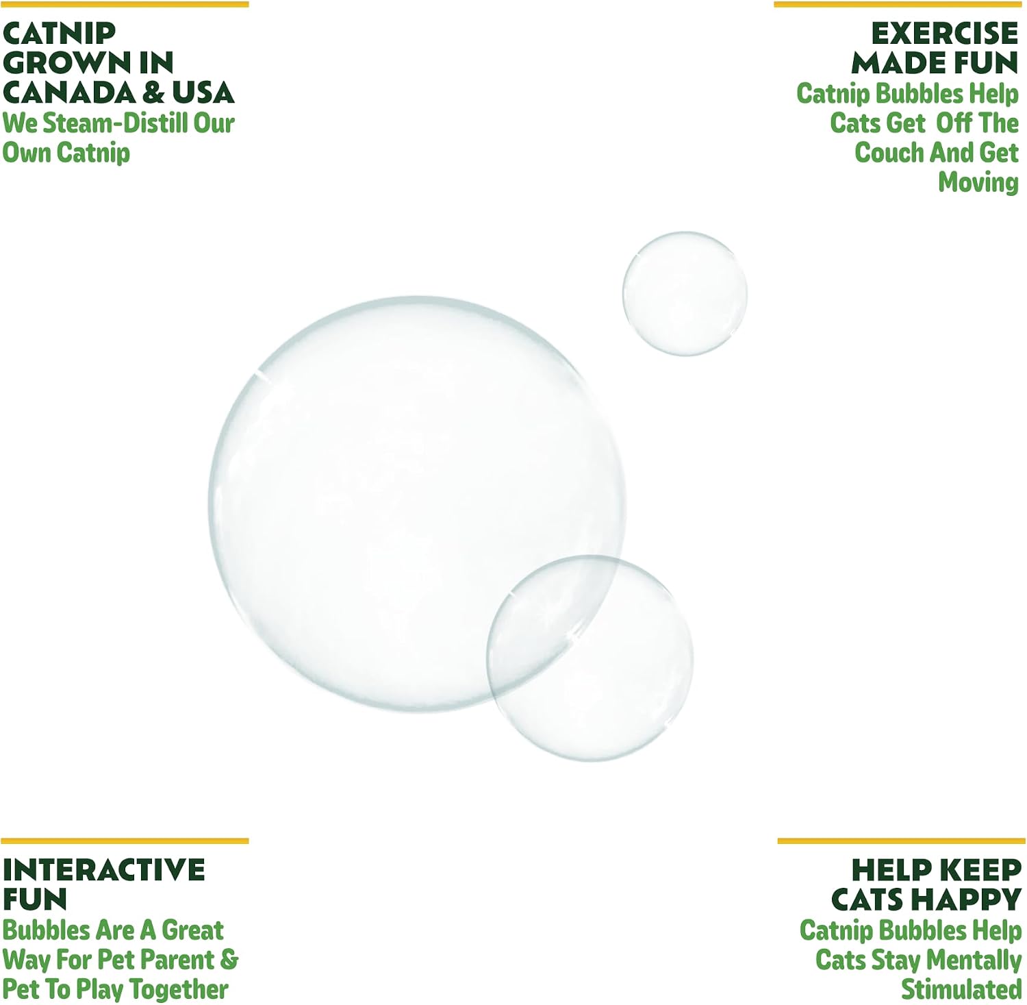 Kitty Ka Zoom high potency catnip bubbles bottle with premium steam distilled catnip oil label