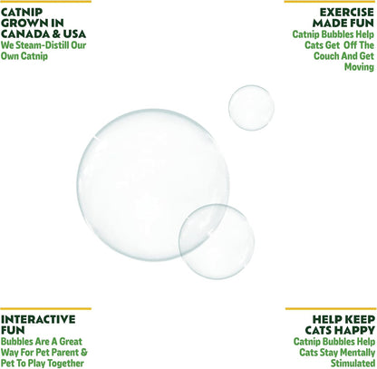 Kitty Ka Zoom high potency catnip bubbles bottle with premium steam distilled catnip oil label