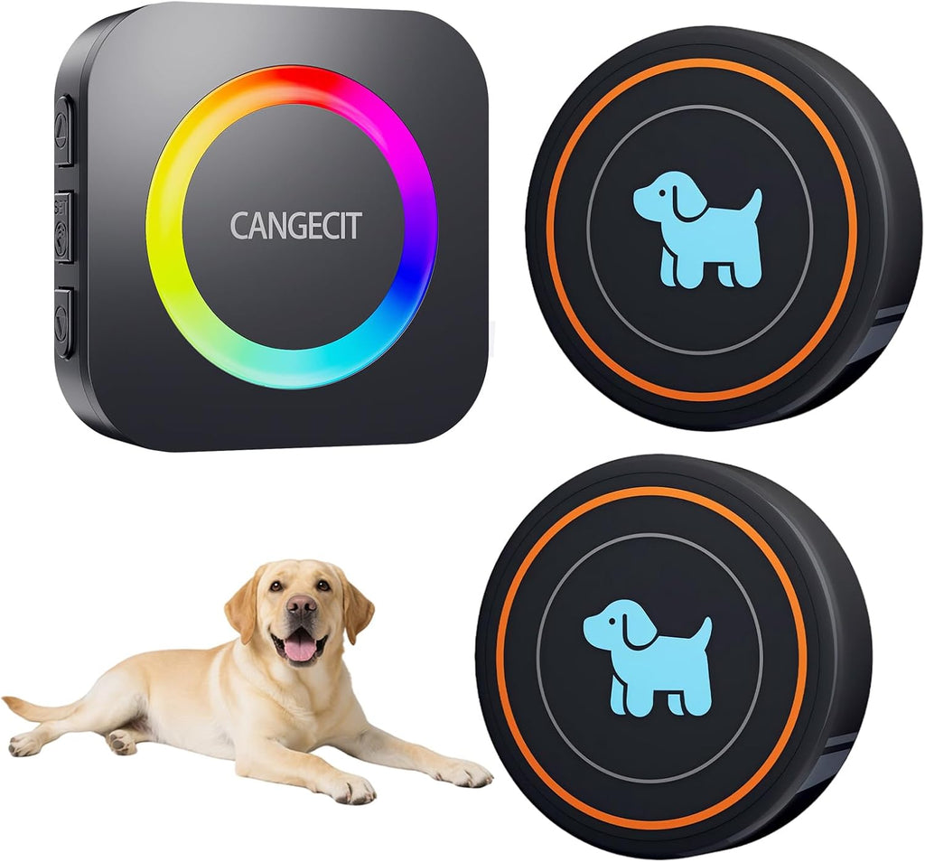 Dog Door Bell for Potty Training to Go Outside, Wireless Doggie Doorbell for Dogs, Puppy Training Bell with Touch Button, IP65 Waterproof, 1000ft Range, 55 Chimes & Adjustable Volume (2 Buttons-White) - Image 10