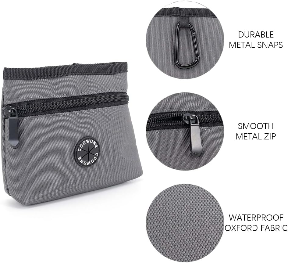 COOWONE dog treat pouch attached hands free to a waist belt clip