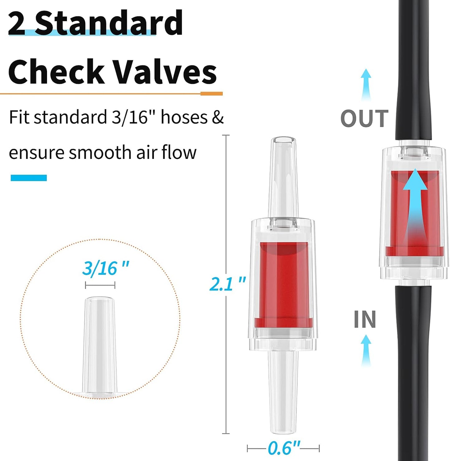 Flexible kink-resistant black airline hose being measured for aquascaping integration.