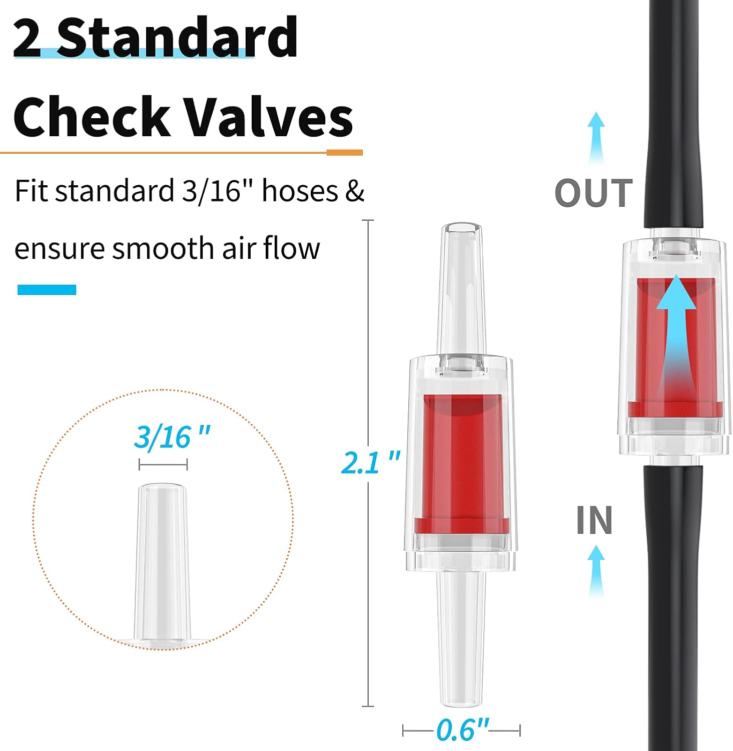 Flexible kink-resistant black airline hose being measured for aquascaping integration.