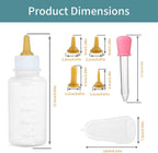 LogFaadCoi pet milk feeder bottle showing clear scale markings for precise measurement tracking