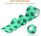 Aupcon self-adhesive bandage wrap applied to a dog leg for support
