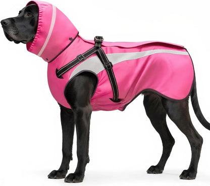 Dog Raincoat Waterproof Raincoats for Dog Reflective Dogs Rain Jackets with Hood Hoodie Pet Rain Poncho Coat for Small Medium Large Dogs Puppies S-XXL (Green, L) - Image 9